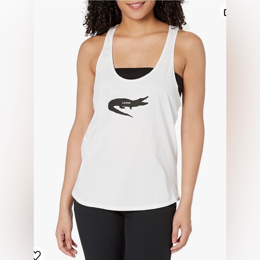 🤍prAna Women's Journeyman Alligator Tank Top Size XL NWT White🤍